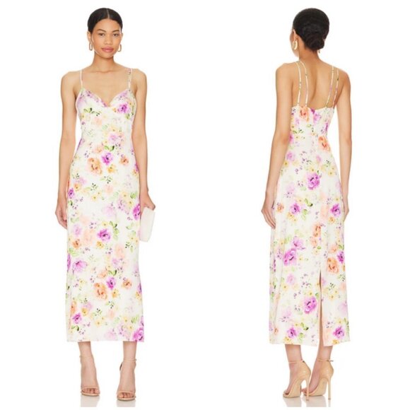 💕FAVORITE DAUGHTER💕 The Rosemary Slip Dress ~ Oahu Floral Print 10 NWT - Picture 4 of 15